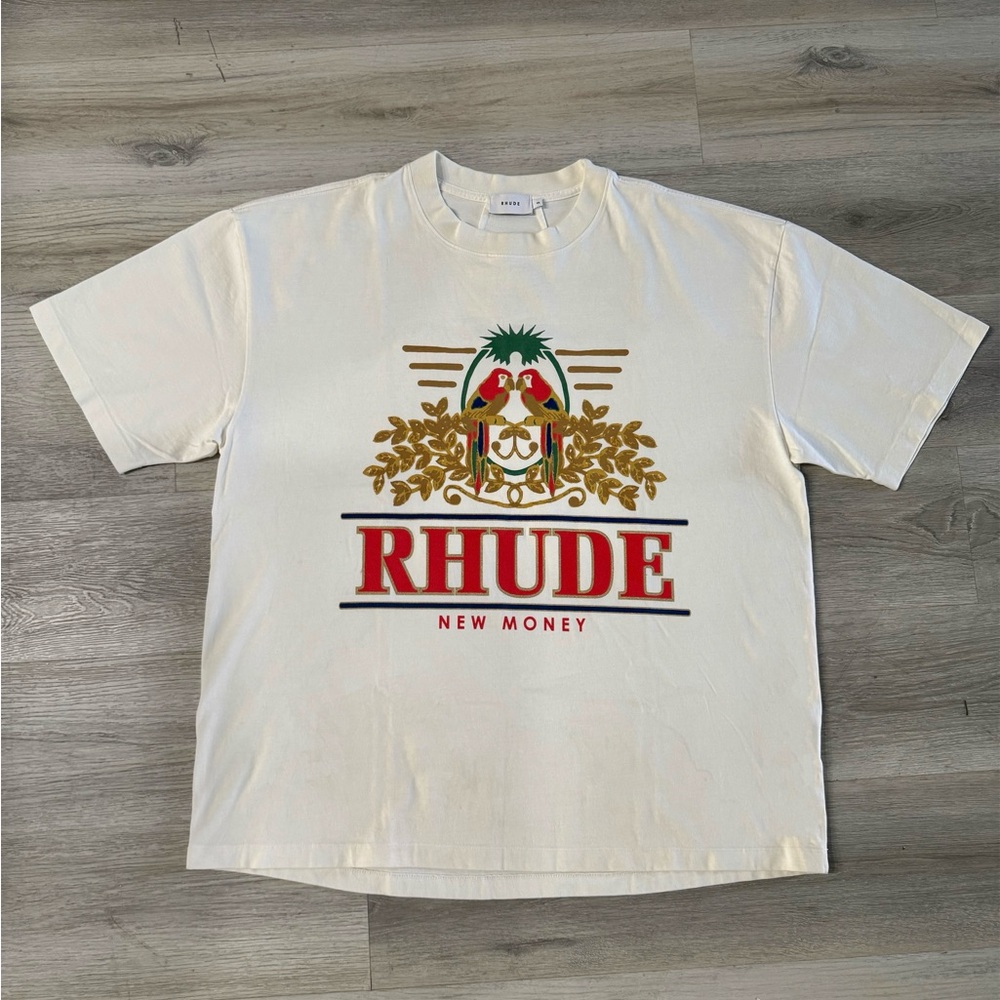 Rhude New Money Parakeet T-Shirt Vintage White Men’s XXL